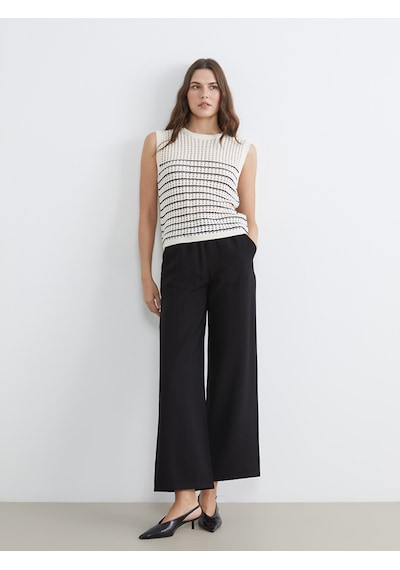 Lcw Comfort Siyah Beli Lastikli Geniş Paça Kadın Pantolon