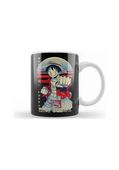 One Piece Mugiwara Luffy Kupa Bardak Porselen Karışık