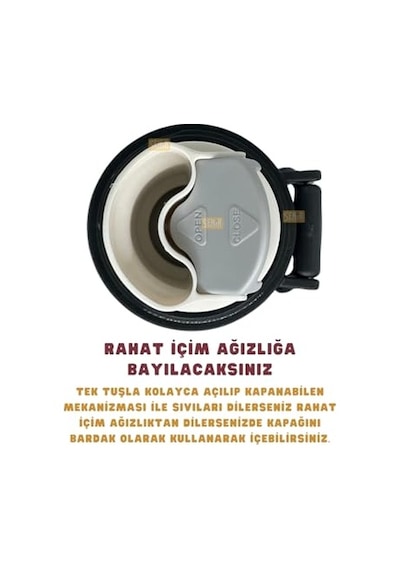 Lisanslı Çift Katlı Paslanmaz Çelik Termos 8 Saat Soğuk Hediye Kutulu Siyah Çok Renkli