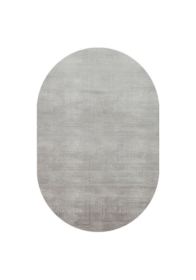 Alya Modern İtalyan Tasarım Makine Oval Halı Al01 Gri Açık Gri