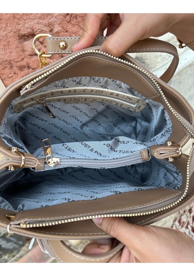 Just Polo Kadın Krem El Ve Omuz Çantası Büyük Valiz Boy 6011mh Krem