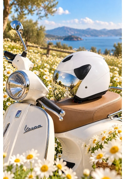 Sw 700 / 733 Yarım Açık Kask Beyaz