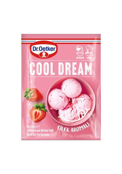 Cool Dream Çilek Aromalı Dondurma Karışımı 64 G Pratik Ev Yapımı Dondurma - 886332082