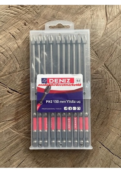 Dnz S2 İmpact Ph2 Mıknatıslı Yıldız Bits Uç Ph2 Sac Vida Sıkma Ucu 10pcs 150mm Matkap Ucu