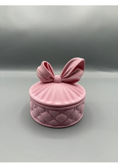 Lüks Kapitone Tasarımlı Takı Kutusu Ve Dekoratif Aksesuar Çanağı Pembe