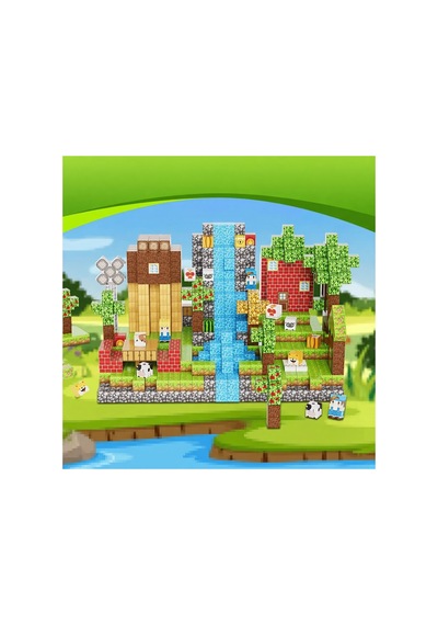 Minecraft Manyetik Orman Temalı Blok Oyuncak - 200 Parça