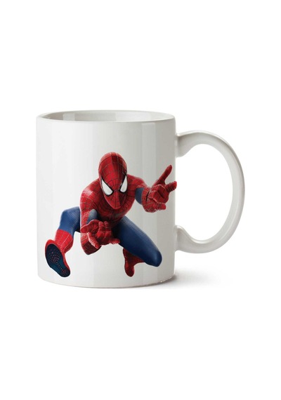 Spider Man Örümcek Adam Ağ İki Tarafı Baskılı Kupa Bardak Çok Renkli