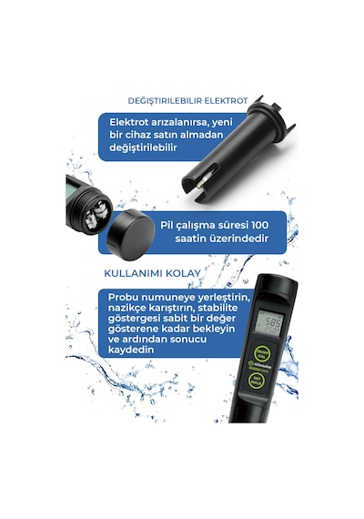 Milwaukee Mw803 Pro 4'ü 1 Arada Su Geçirmez Ph, Ec, Tds, Sıcaklık Metre