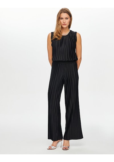 Faik Sönmez Beli Lastikli Kendinden Piliseli Wıde Leg Fıt Pantolon S26pnt003 Us26pnt00310 Siyah
