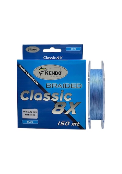 Kendo Classic 8x 150mt 0.12mm 6.8kg Örgü İp Misina Blue