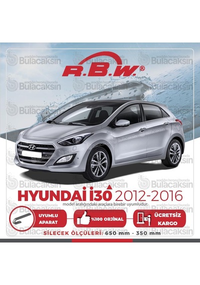 RBW Hyundai İ30 2012 - 2016 Ön Muz Silecek Takım