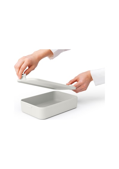 Brb-8710755203121-004-01-make Take Lıght Grey Plastik Büyük Boy Yemek Taşıma Kabı 2l
