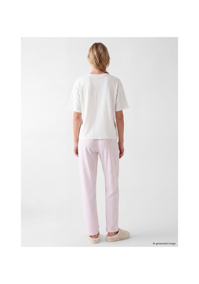 Lcw Young Pembe Bisiklet Yaka Kadın Pijama Takım