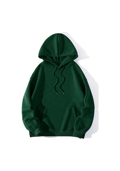 Uyguntarz Unisex Mantar Baskılı Oversize Sweatshirt Yeşil