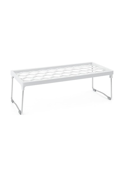 Mini Dikdörtgen Raf Düzenleyici Pratik Mutfak & Dolap Organizeri, Katlanabilir Metal Ayaklı Dayanıklı Raf 30x15x14 Cm