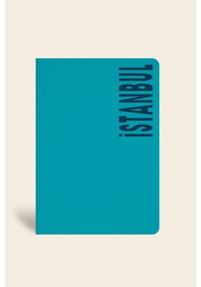 City Colleciton Ciltli Keten Defter Çizgili İstanbul 15x21 Cm Çok Renkli