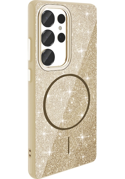 Nihcase Samsung Uyumlu Galaxy S25 Ultra Kılıf Simli Glossy Okso Magsafe Özellikli Kapak