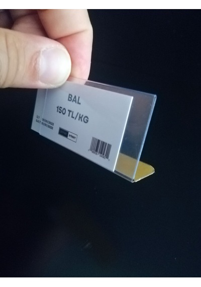 10 Adet Yapışkanlı Pvc Etiketlik 6 x 3 CM Yapışkanlı Raf Önü Fiyatlık