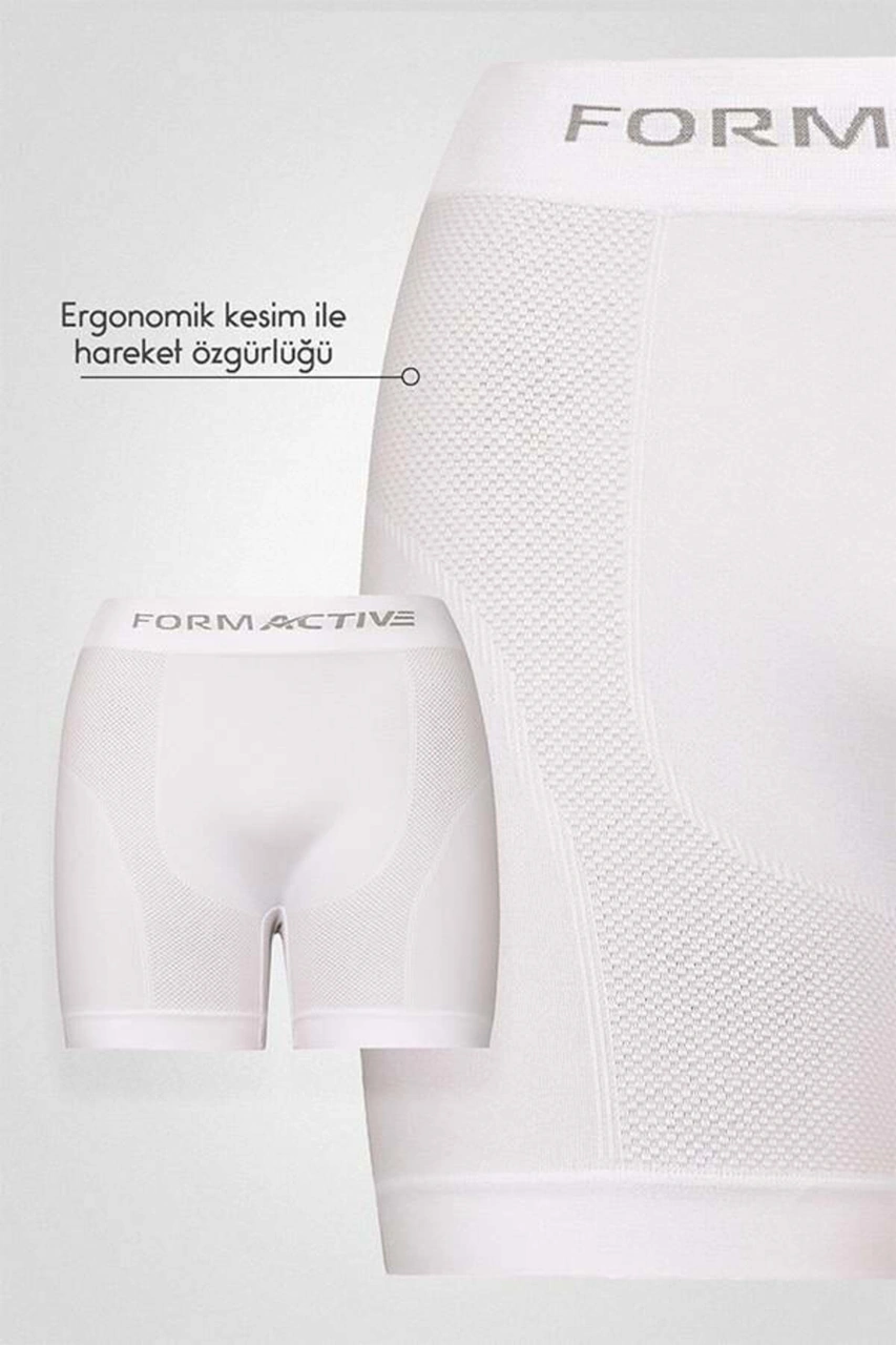 Tezzgelsin Erkek Dikişsiz/seamless Nefes Alabilen Boxer Beyaz
