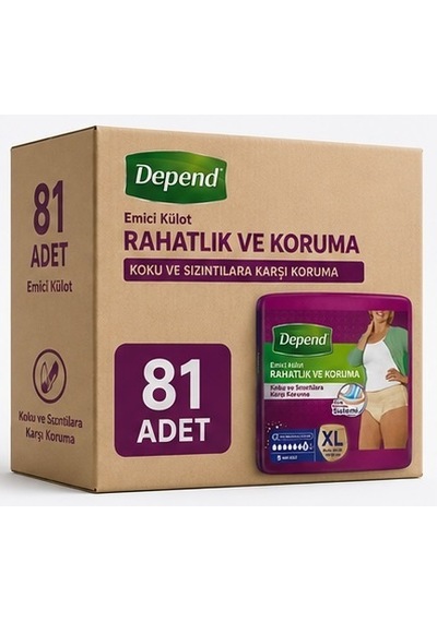 Depend Emici Külot Yetişkin Bezi Xl - Extra Large Kadın 81 Adet
