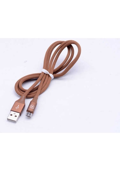 Kahverengi Metal Uçlu 8600 Micro Usb Kablo-zore