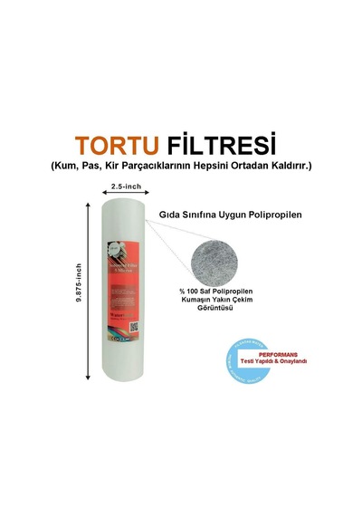 Su Arıtma Cihazı 5 Micron Sediment Tortu Filtre Kartuşu 10 İnç Diğer