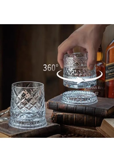 Büro Ev Ofis Mutfağı İçin 280ml 360 Dönen Kristal Cam Bardak Diğer