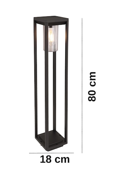Forlife 60 Watt Rustik Tasarımlı Solar Alüminyum Bollard Aydınlatma Armatürü Fl-3305