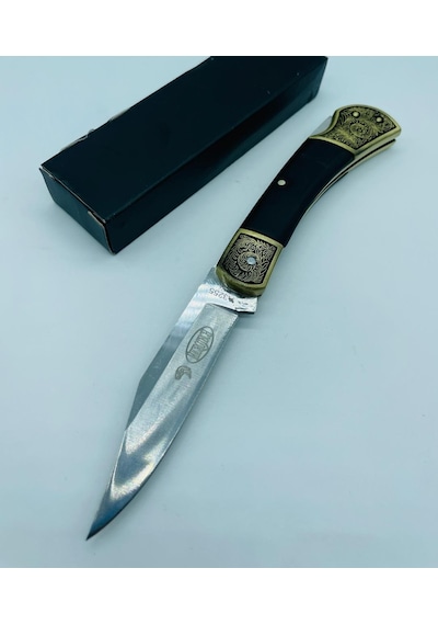 Microtech Ahşapkasa Siyah Kamp Çakı //a3255-21cm Sarı - Siyah