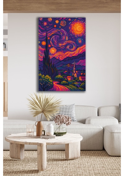 Rüya Gecesi Modern Sanat Etkili Cam Tablo Modern Dekorasyon Temalı Dekoratif Duvar Tablosu, Salon, Ev Ve Ofis Dekoru,