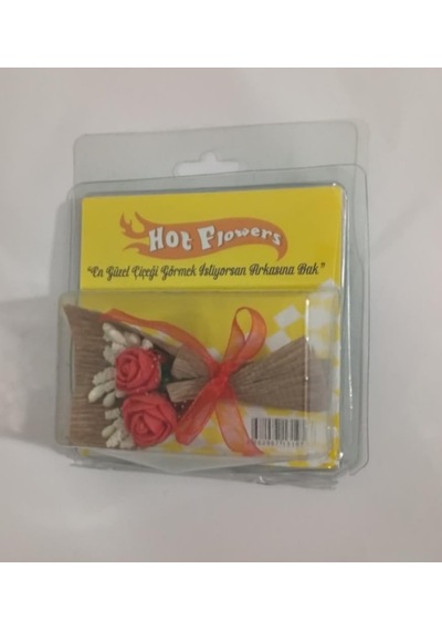 Mini Çiçek Buketi Suprizli Paket Arka Yüzü Şık Ambalaj, Dekoratif Yapay Mini Çiçek Demeti Sarı Çok Renkli