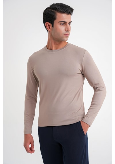 Efor Ts 870 T-shırt Slim Vizon Casual Vizon