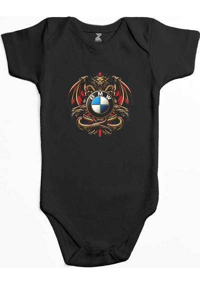 Zepplin Giyim Bmw Logo Ejderha Pembe Bebek Body Zıbın