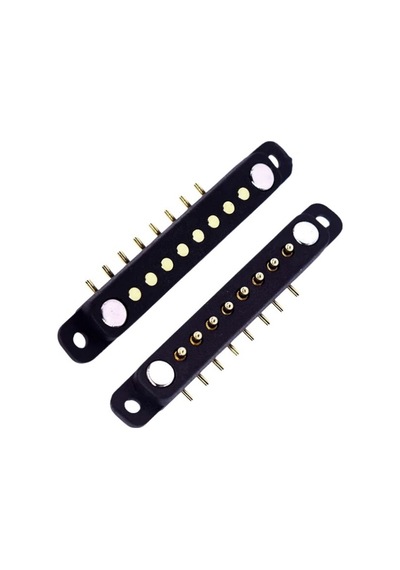 8-pin 2.54mm 90c Pogo Pin Manyetik Konnektör Takımı - Kulaklı