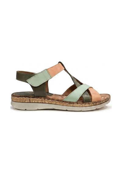 Haki-multi Kadın Hakiki Deri Sandalet 213.s-553