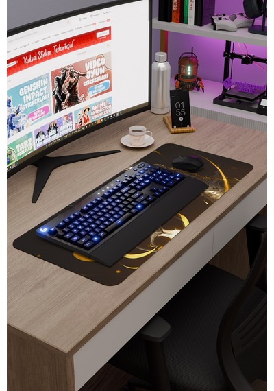 Demon's Souls Kaymaz Dikişli Kauçuk Oyuncu Mousepad V3 - 70x30 Xl Gaming Mouse Pad Fare Altlığı