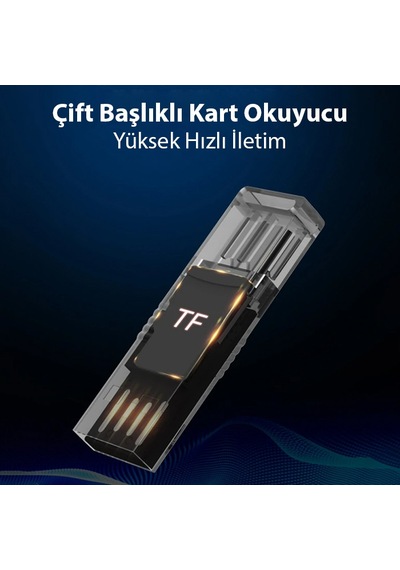 ALLY Type-c Usb C Micro TF Kart Okuyucu - Telefon Tablet Pc-Lapt
