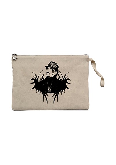 King Diamond Body Krem Clutch Astarlı Cüzdan / El Çantası Krem