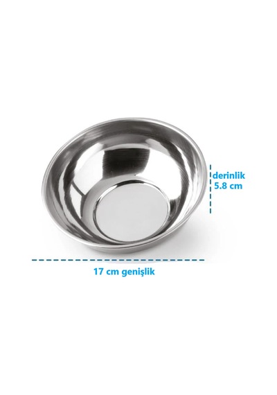 Hsgl Kase Tas Çorba Yoğurt Vb Çelilk 430 Tas Genişlik 17 Cm Tas No:4