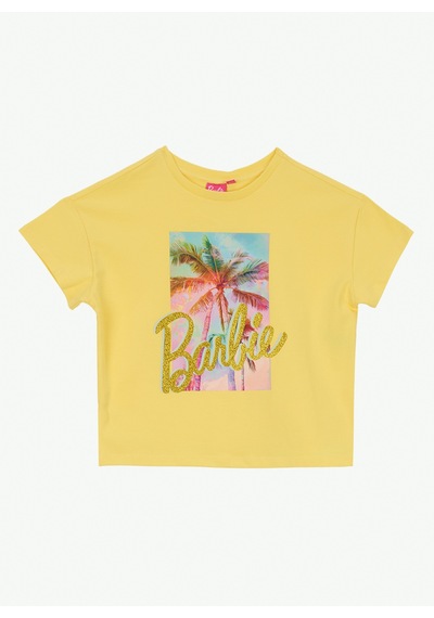 Barbie Sarı Pamuk Karışımlı T-shirt Brb6sg-tst6551