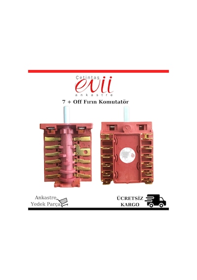 Çetintaş Evii Ankastre Fırın Komutatör Şalter Anahtar 7 Konum - 385714763