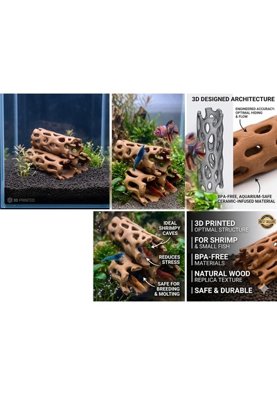 3d Özel Tasarım Akvaryum Karides Yuvası Gözenekli Akvaryum Dekoru, Pleco Vatoz Küpü, Betta Saklanma Alanı, Canlı Doğuran Ve Karides Akvaryumu İçin Güvenli Sığınak 3'lü Silindir 3d Özel Tasarım Akvaryum Karides Yuvası Gözenekli Akvaryum Dekoru, Pleco Vatoz Küpü, Betta Saklanma Alanı, Canlı Doğuran Ve Karides Akvaryumu İçin Güvenli Sığınak 3'lü Silindir