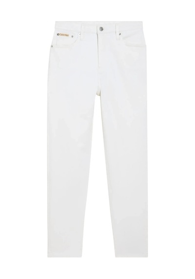 Calvin Klein Mom Jean, 1aa Beyaz Kadın Jean Pantolon Calvin Klein Mom Jean, 1aa Beyaz Kadın Jean Pantolon