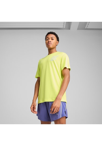 Puma Graphıcs Slogan Erkek Koşu Tişörtü 526564 39 SARI