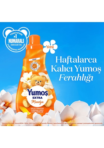 Yumoş Extra Çamaşır Yumuşatıcı 60 Yıkama Manolya 1440 Ml X4 Diğer