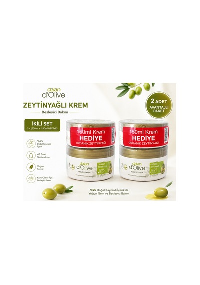 D Olive Besleyici Krem Doğal Zeytinyağı X2