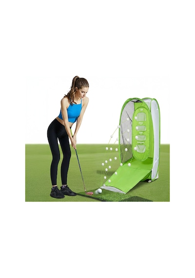 Rebuwo Golf Antrenman Ağı Chip, Pitch, Lob & Running Shot Çalışma Seti Yeşil