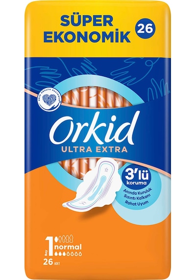 Orkid Ultra Süper Ekonomik Hijyenik Ped Normal 26'lı