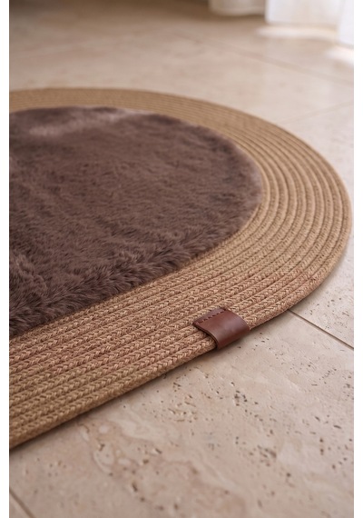 Banyo Paspası Takımı 60x100+40x60 Cm Düz Mouss Kahve & Camel