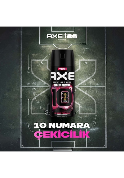 Axe Erkek Deodorant Number 10 Body Spray Limited Edition 150 Ml X2